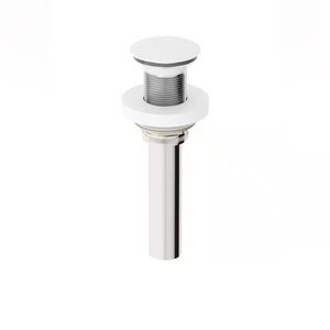 Vessel Bathroom Sink Pop-Up Drain and Mounting Ring in Matte‎ White NIB